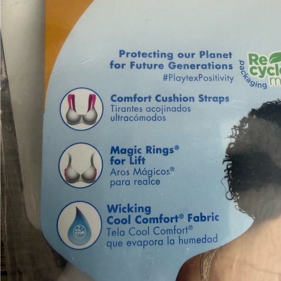 Playtex White 4745 18 Hour Ultimate Lift and Support Wireless Bra 36C - Picture 8 of 10